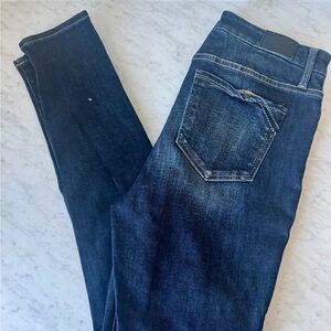 Buckle Women's Skinny Jeans - Dark Blue